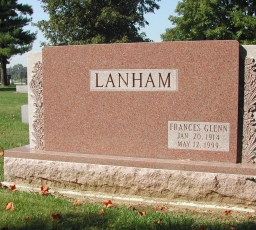 Morning Rose Monument with Raised Flower Carvings